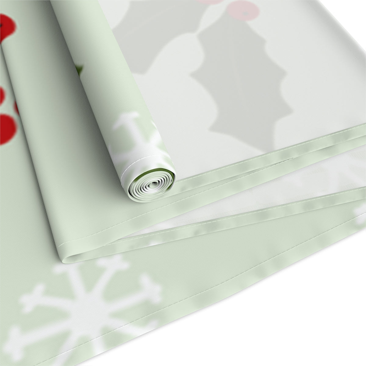Holiday Table Runner - Holly &amp; Snowflakes