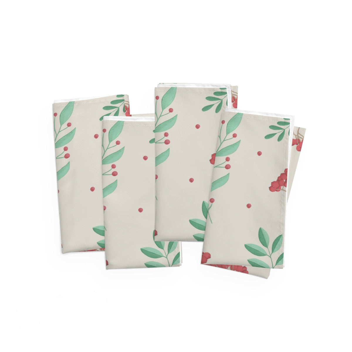 Holiday Napkins - Red &amp; Green Evergreens