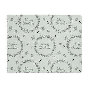 Holiday Table Placemat - Black Wreaths
