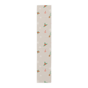 Holiday Table Runner - Holly & Pinecones