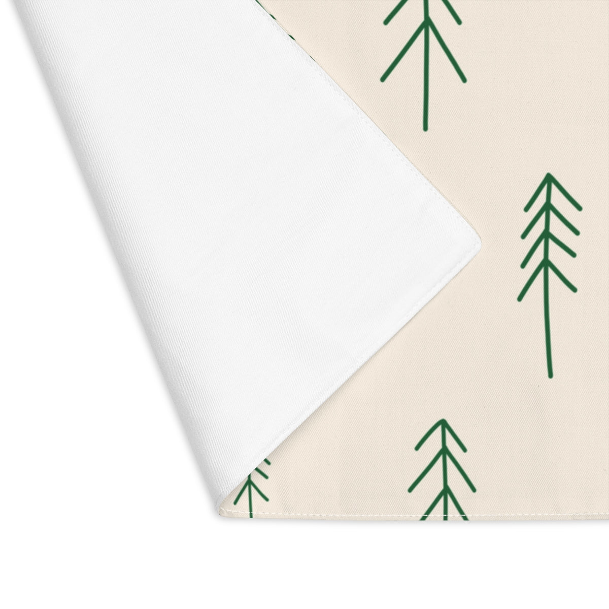 Beige Holiday Table Placemat - Evergreens