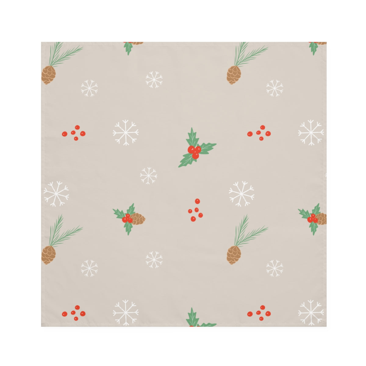 Holiday Napkins - Pinecones &amp; Snowflakes