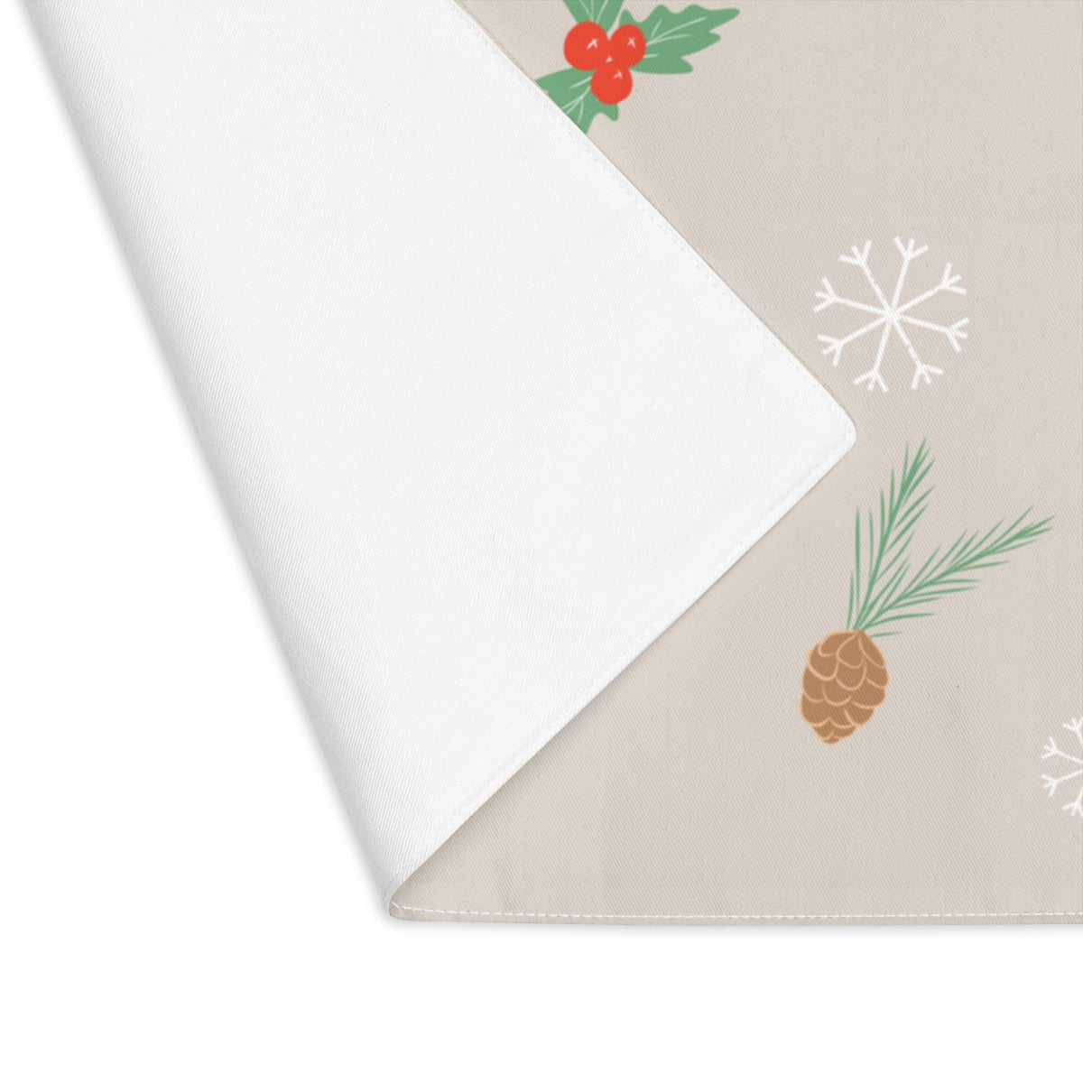 Holiday Table Placemat - Pinecones &amp; Snowflakes