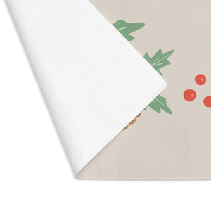 Holiday Table Placemat - Holly & Pinecones