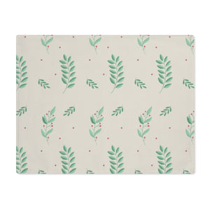 Holiday Table Placemat - Large Holly