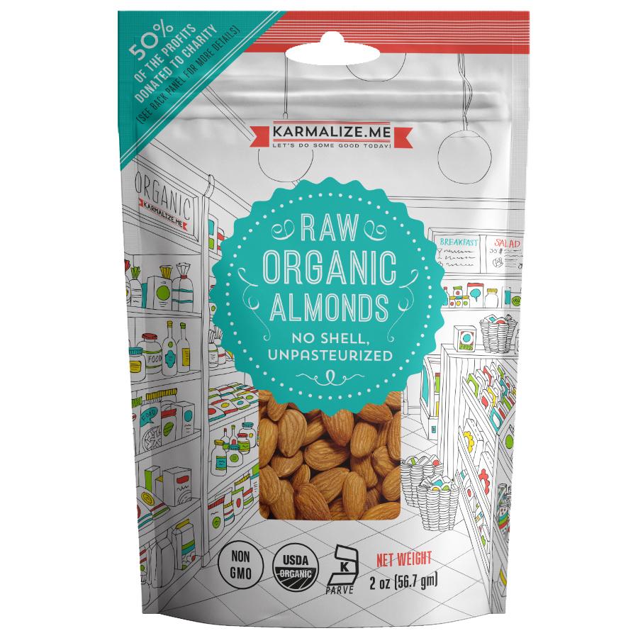 Organic Raw Almonds - Snack Pack Size