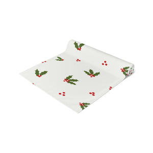 Holiday Table Runner - Red & Green Holly