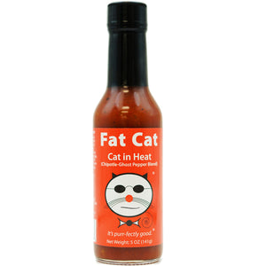 "Cat In Heat" Chipotle-Ghost Pepper Blend Hot Sauce | The Party's at Mary's