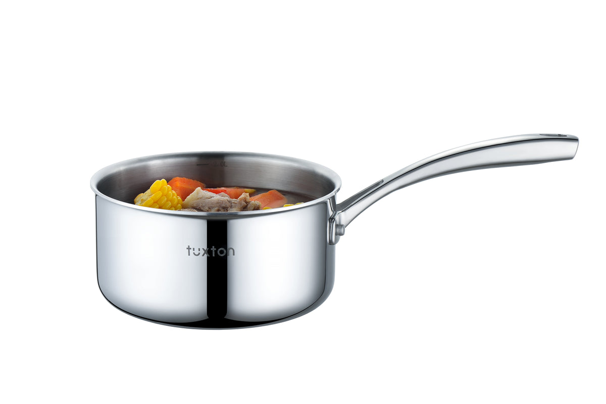 2.4QT Surgical Stainless Steel Triply Saucepan