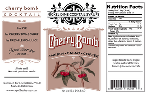 Nickel Dime Cocktail Syrups - Cherry Bomb | The Party's at Mary's