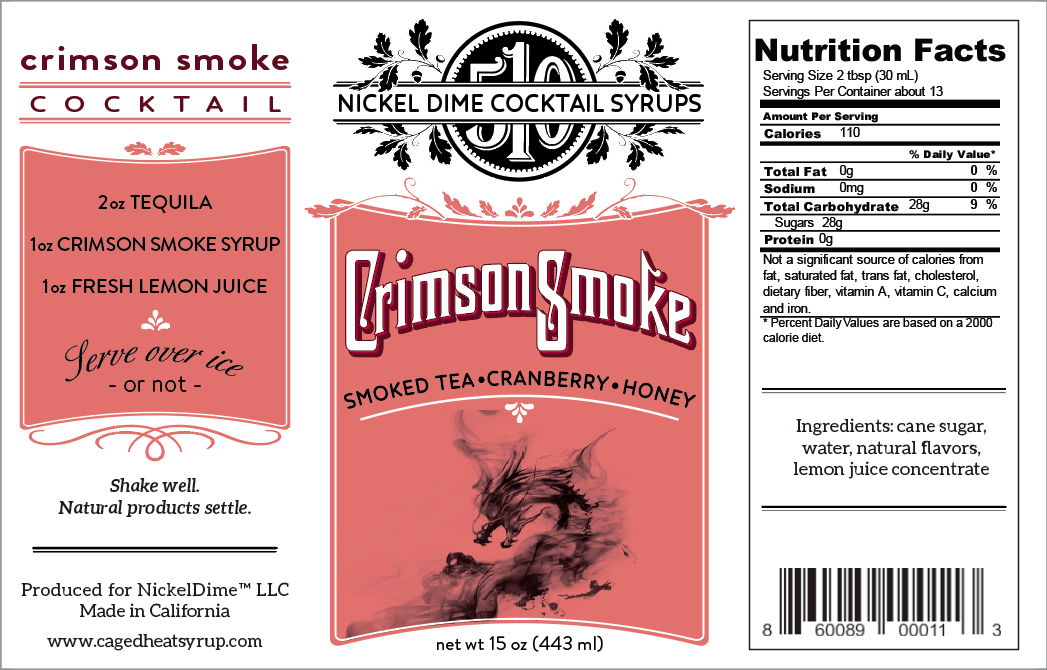 Nickel Dime Cocktail Syrups - Crimson Smoke | The Party&#39;s at Mary&#39;s