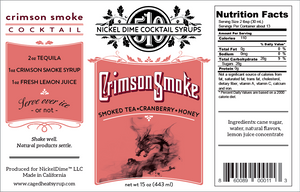 Nickel Dime Cocktail Syrups - Crimson Smoke | The Party's at Mary's
