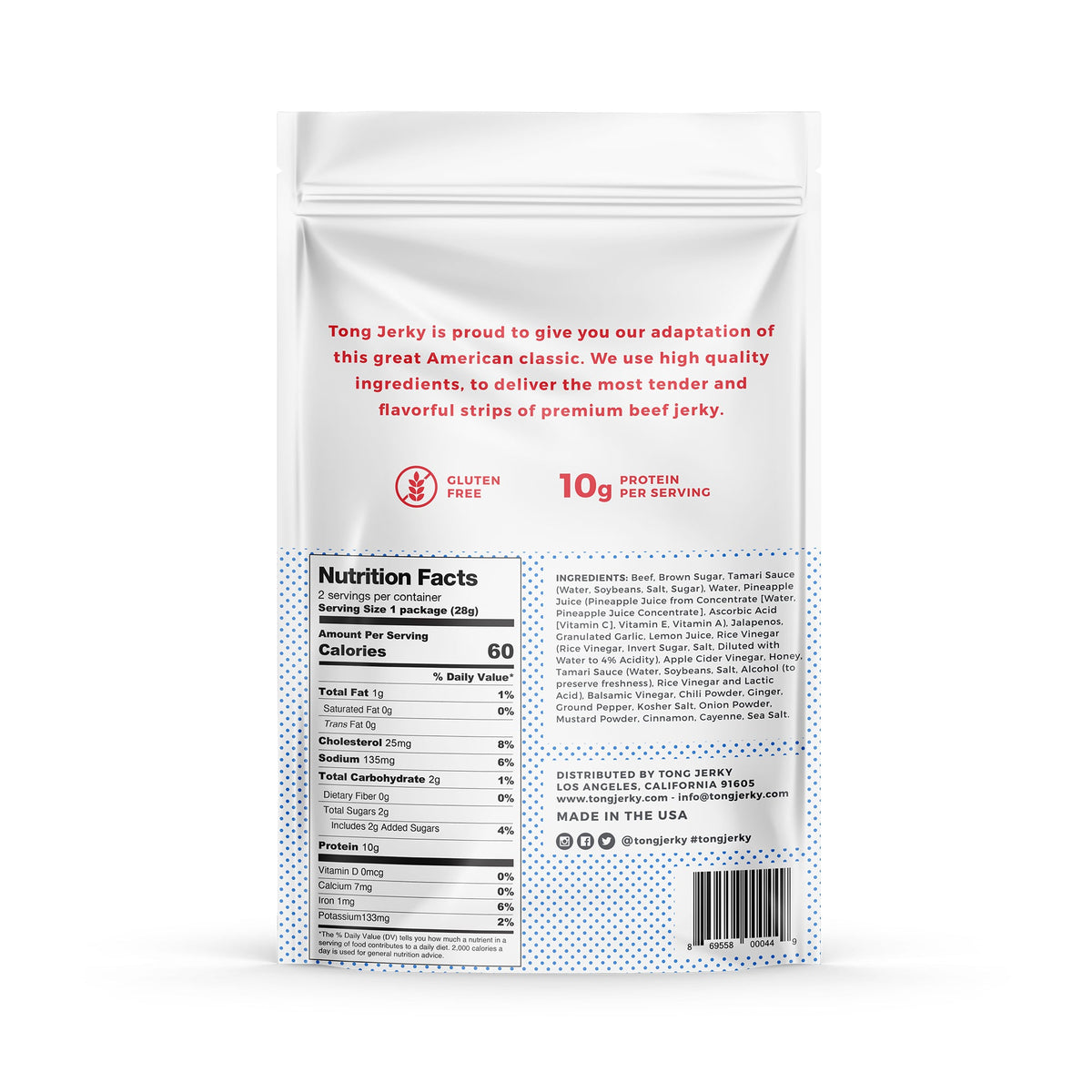 The Party&#39;s at Mary&#39;s - Classic Beef Jerky - Back