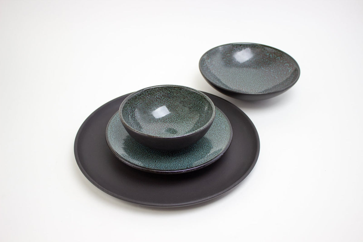 The Party&#39;s at Mary&#39;s - Full Stoneware Dinner Set in Atlantic - Set of 1