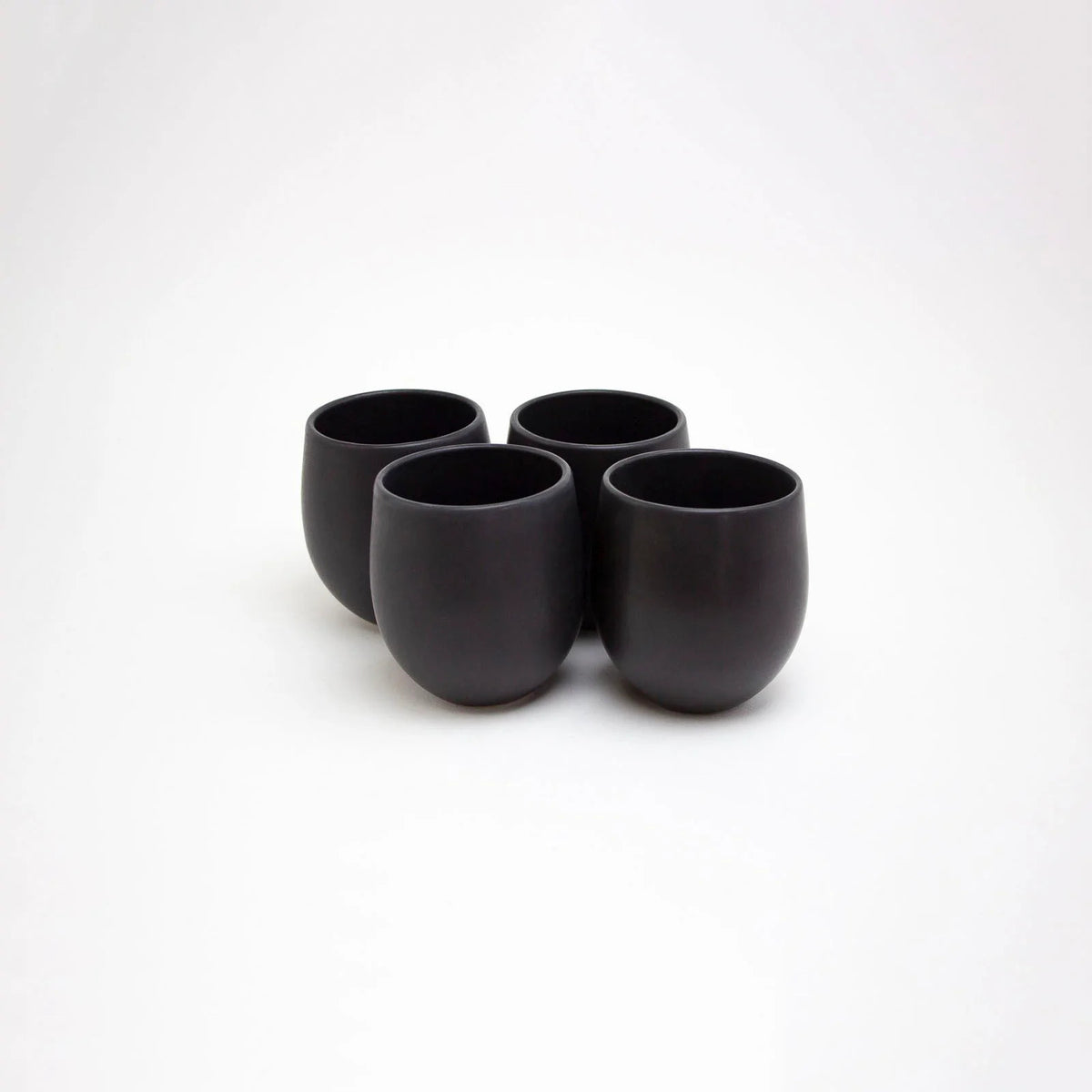 The Party&#39;s at Mary&#39;s - Large Goblet Stemless Wine Glasses in Basalt - Set of 4