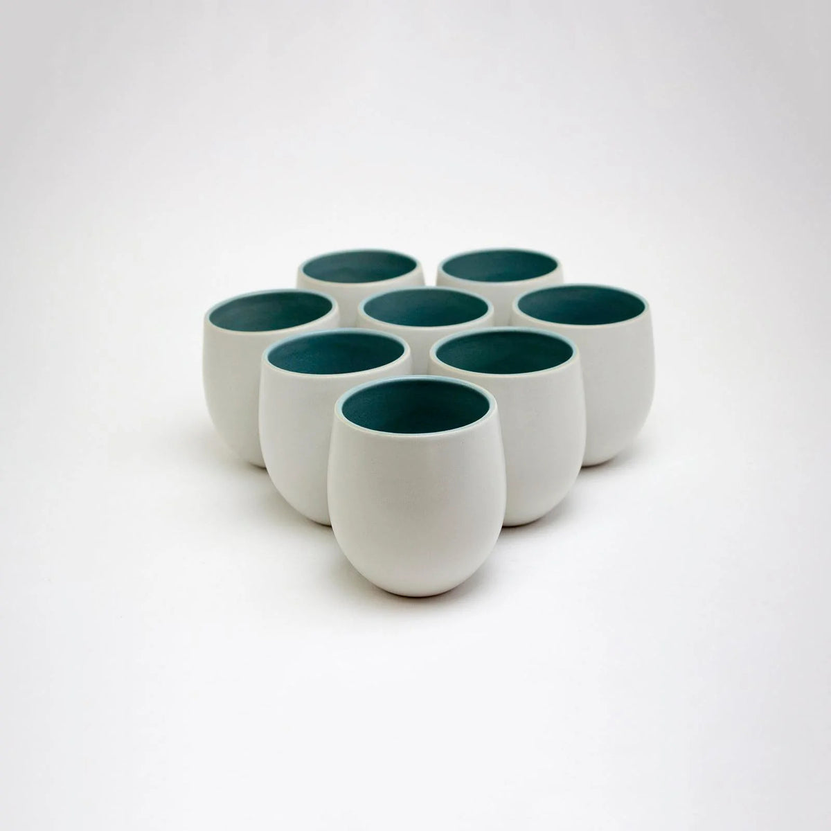 The Party&#39;s at Mary&#39;s - Large Goblet Stemless Wine Glasses in Capri - Set of 8