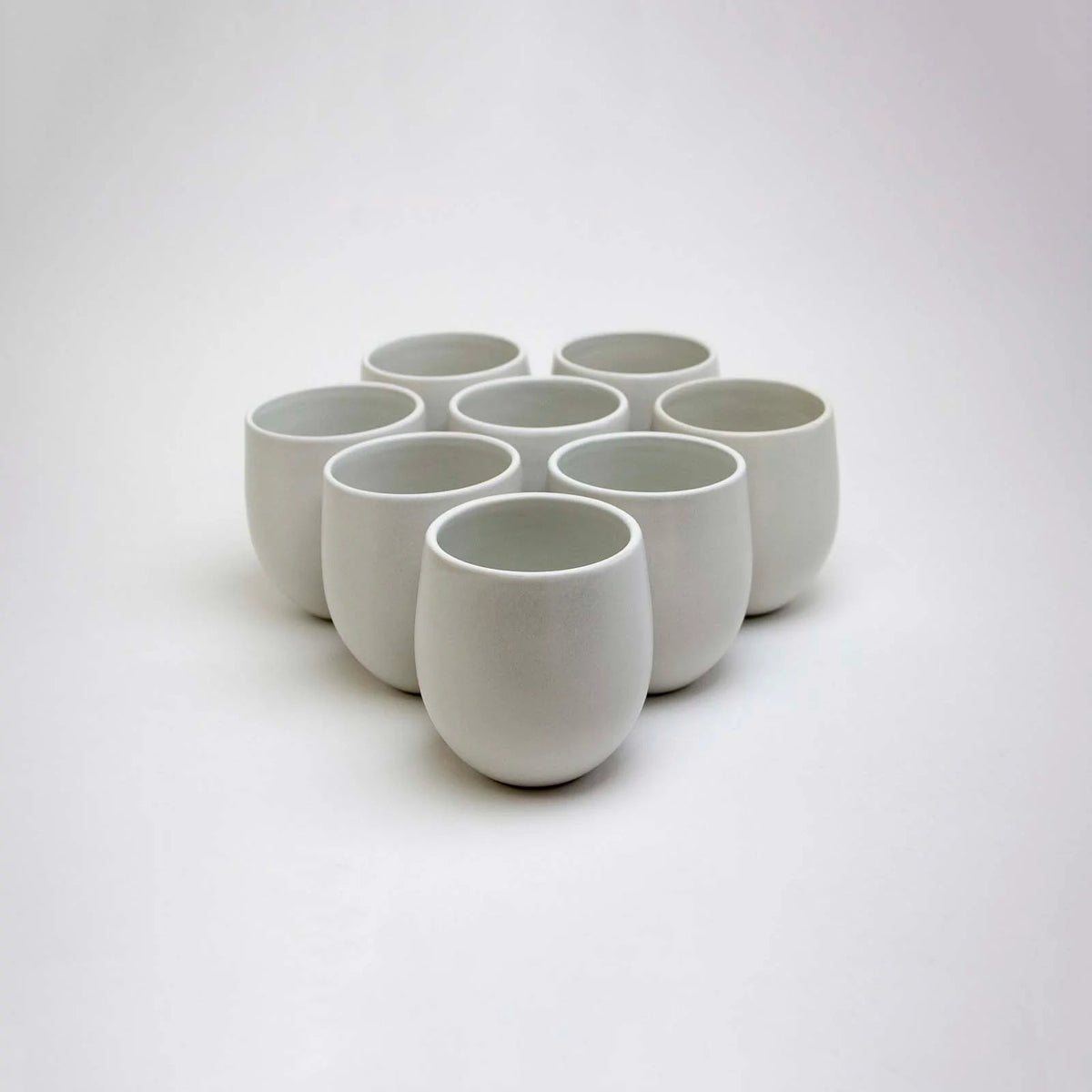 The Party&#39;s at Mary&#39;s - Large Goblet Stemless Wine Glasses in Chalk - Set of 8