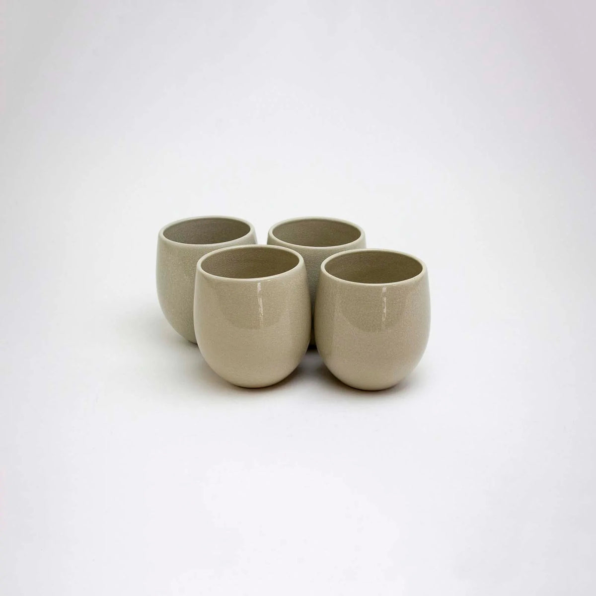 The Party&#39;s at Mary&#39;s - Large Goblet Stemless Wine Glasses in Muslin - Set of 4