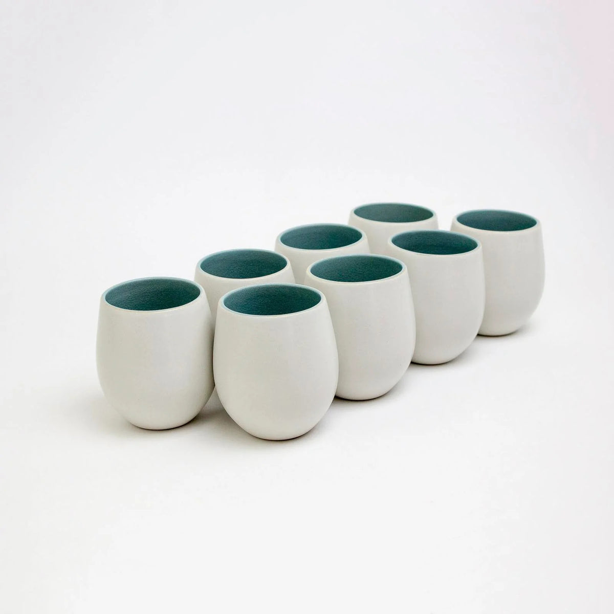 The Party's at Mary's - Regular Goblet Stemless Wine Glasses in Capri - Set of 8