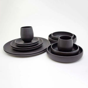 The Party's at Mary's - Stoneware Dinnerware Set in Basalt - Set of 2