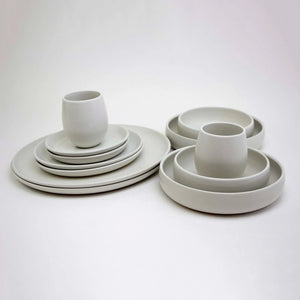 The Party's at Mary's - Stoneware Dinnerware Set in Chalk - Set of 2