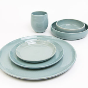 The Party's at Mary's - Stoneware Dinnerware Set in Pale Jade - Set of 1