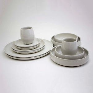 The Party's at Mary's - Stoneware Dinnerware Set in Pearl - Set of 2
