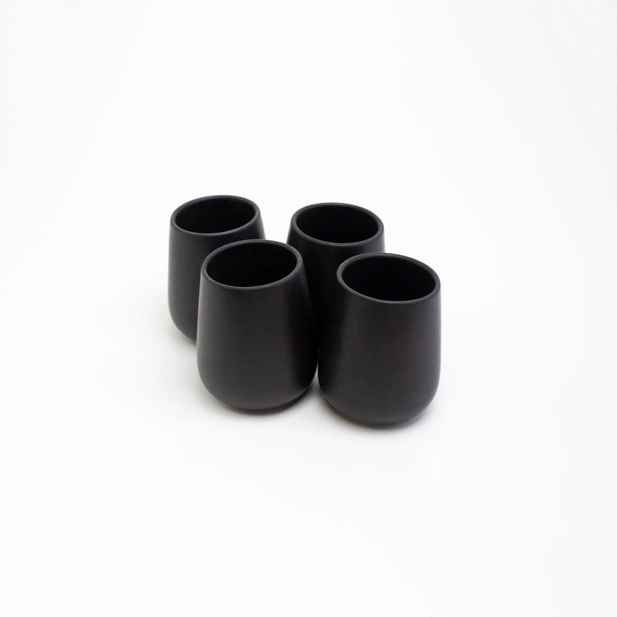 The Party's at Mary's - Stoneware Drinking Cup in Basalt - Set of 4