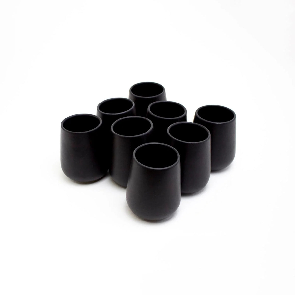 The Party's at Mary's - Stoneware Drinking Cup in Basalt - Set of 8