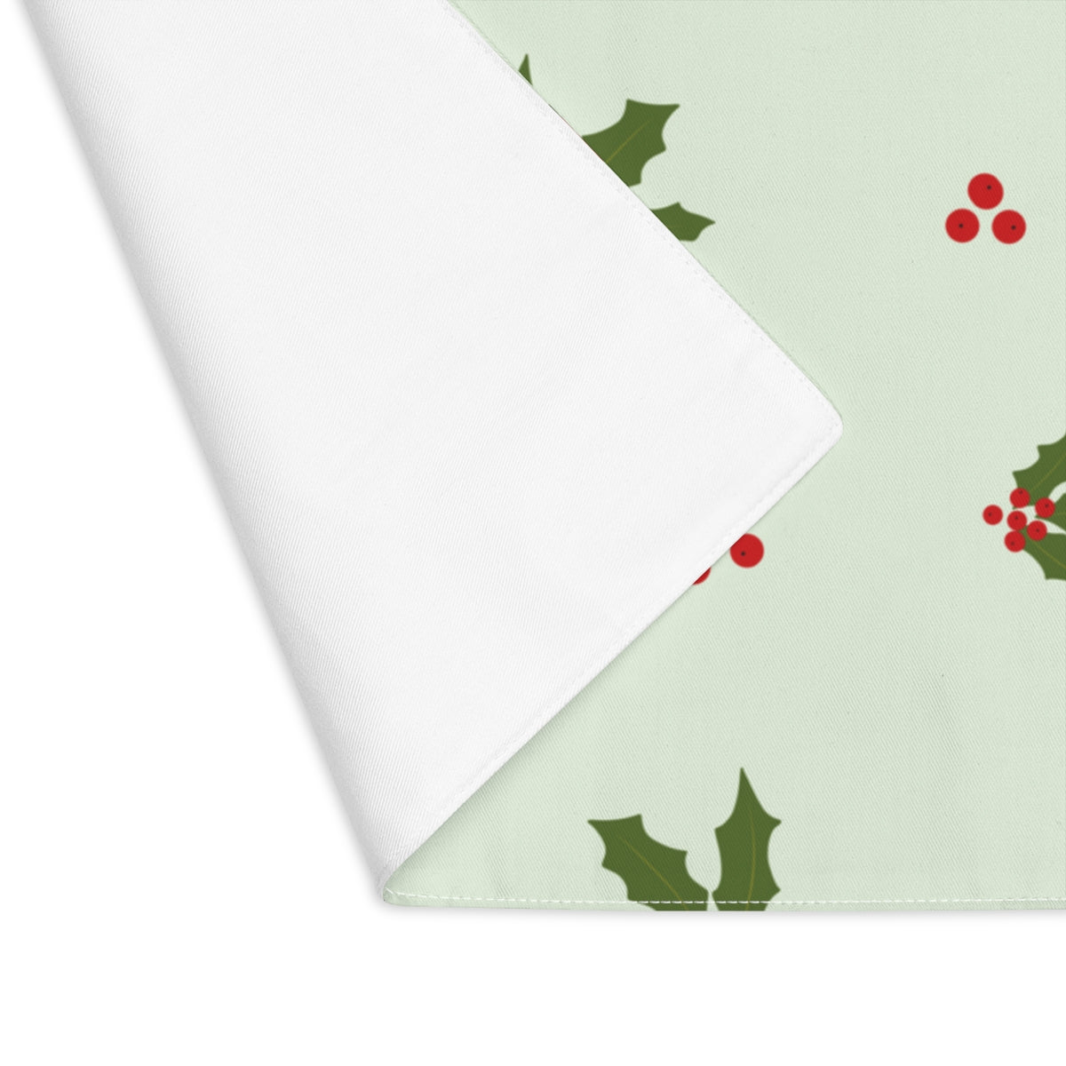 Holiday Table Placemat - Red &amp; Green Holly
