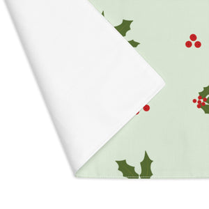 Holiday Table Placemat - Red & Green Holly