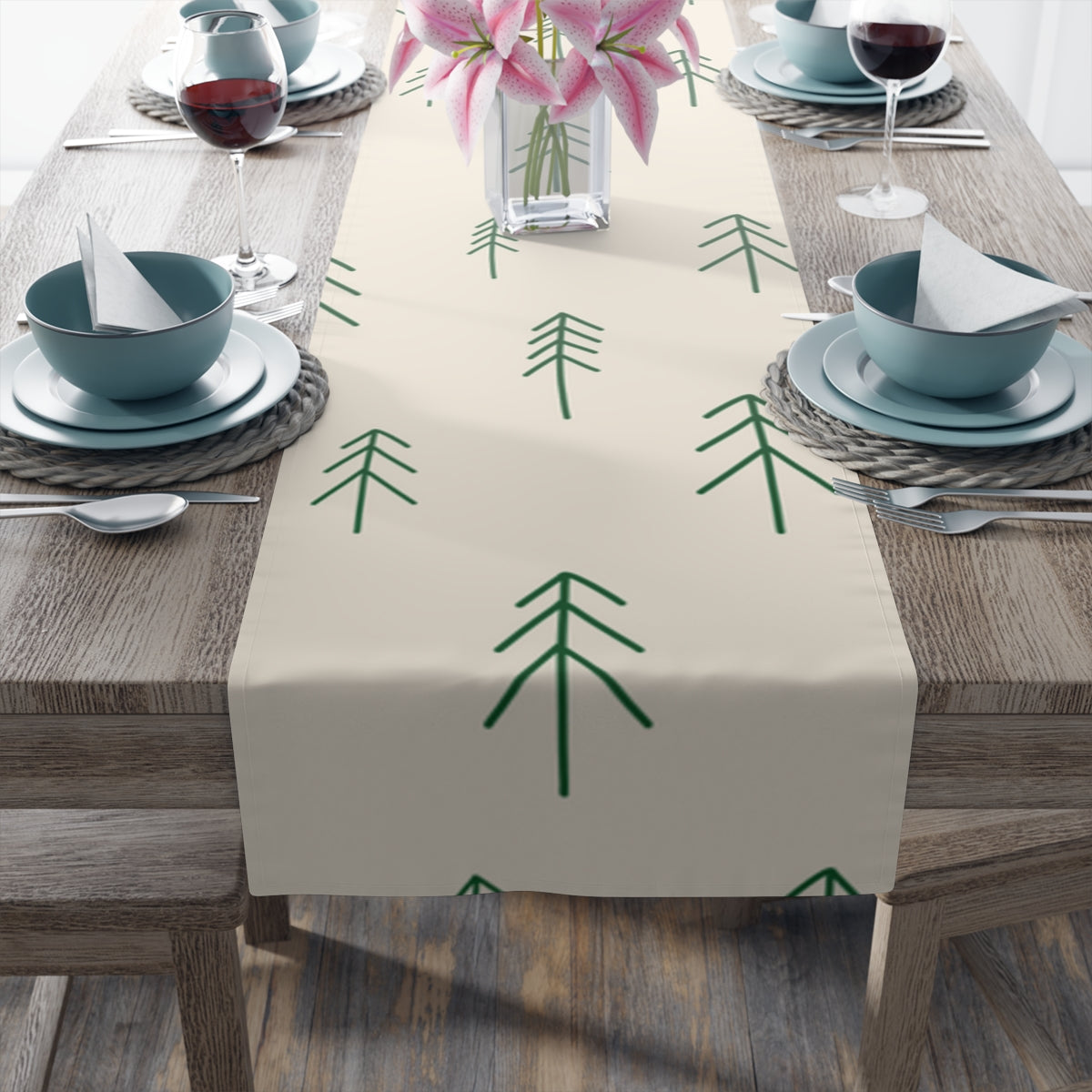 Holiday Table Runner - Evergreens