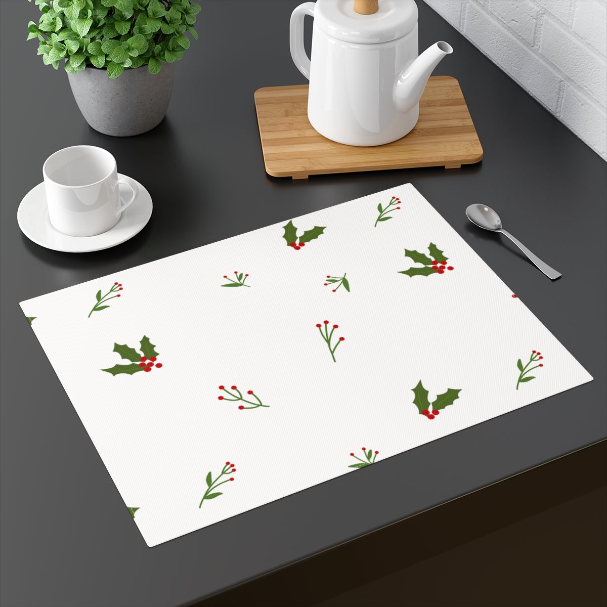 Holiday Table Placemat - Holly