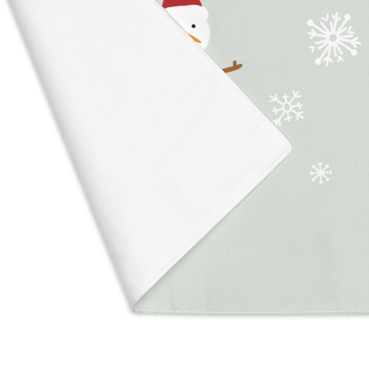Holiday Table Placemat - Snowman &amp; Snowflakes