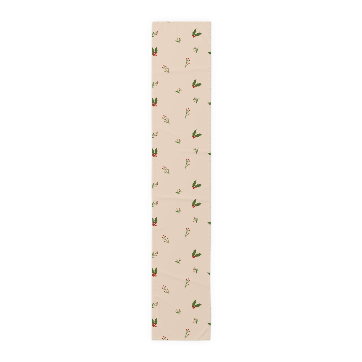 Beige Holiday Table Runner - Holly
