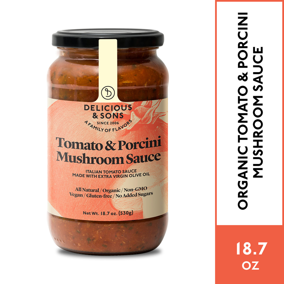 Organic Tomato &amp; Porcini Mushroom Sauce - 18.70oz