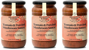 Organic Tomato & Porcini Mushroom Sauce - 3-Pack