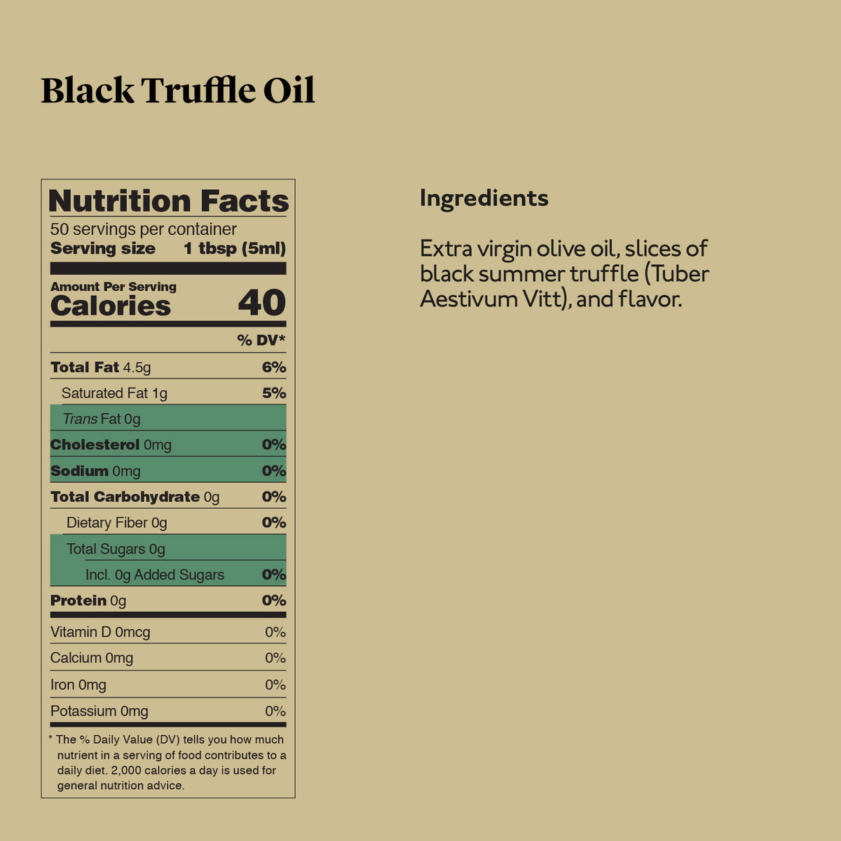 Black Truffle Extra Virgin Olive Oil - 8.45 fl. Oz.