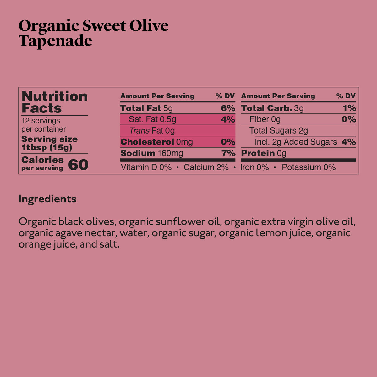 Organic Sweet Olive Tapenade - 6.35 oz.