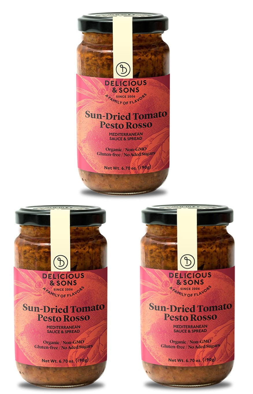 Organic Sun-Dried Tomato Pesto Rosso - 3-Pack