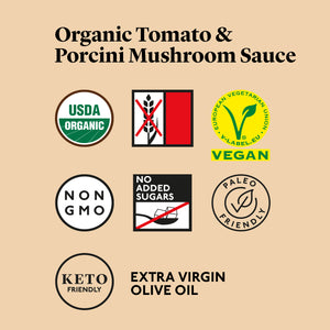 Organic Tomato & Porcini Mushroom Sauce - 3-Pack