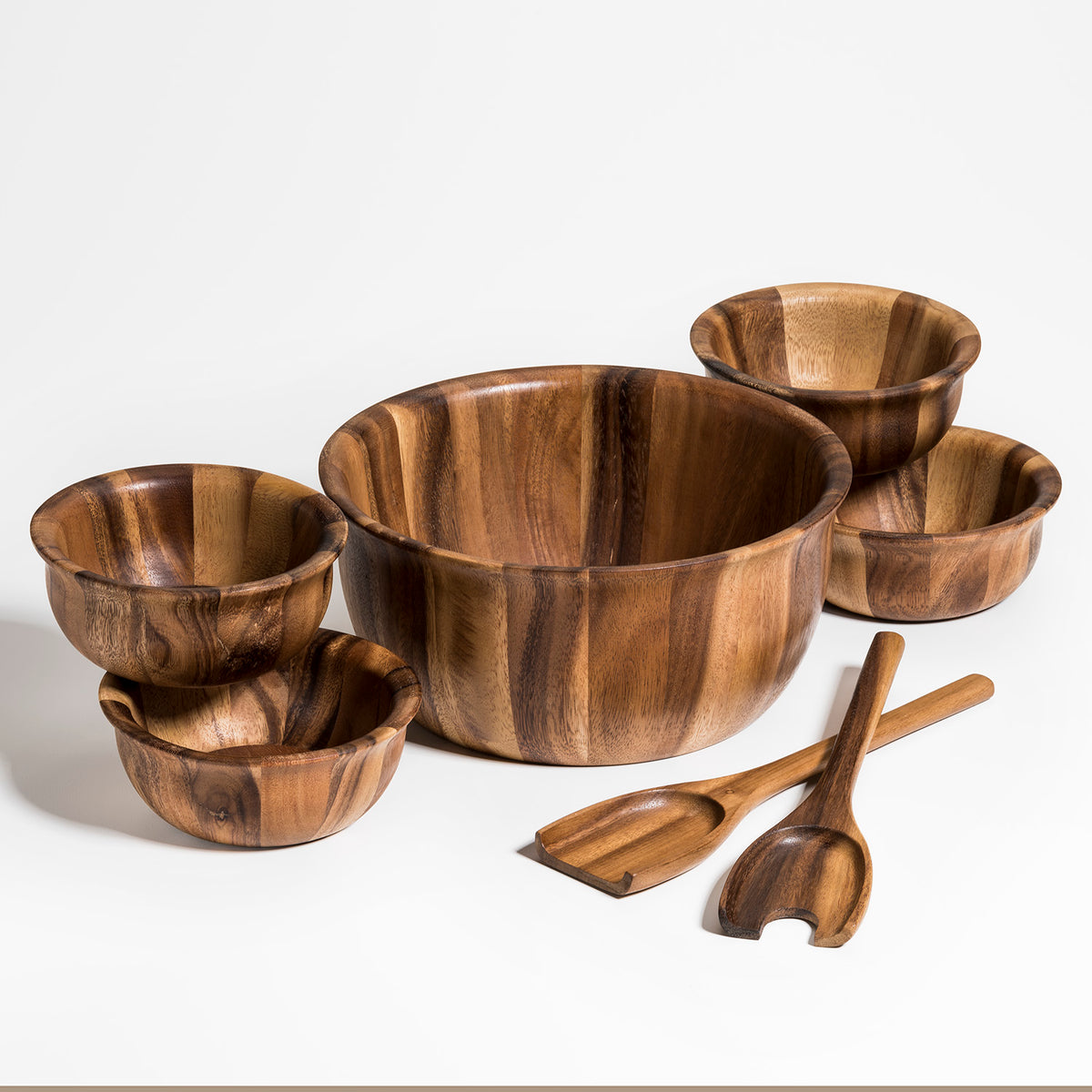 Soro Large Salad Bowl with Servers &amp; 4 Small Bowls