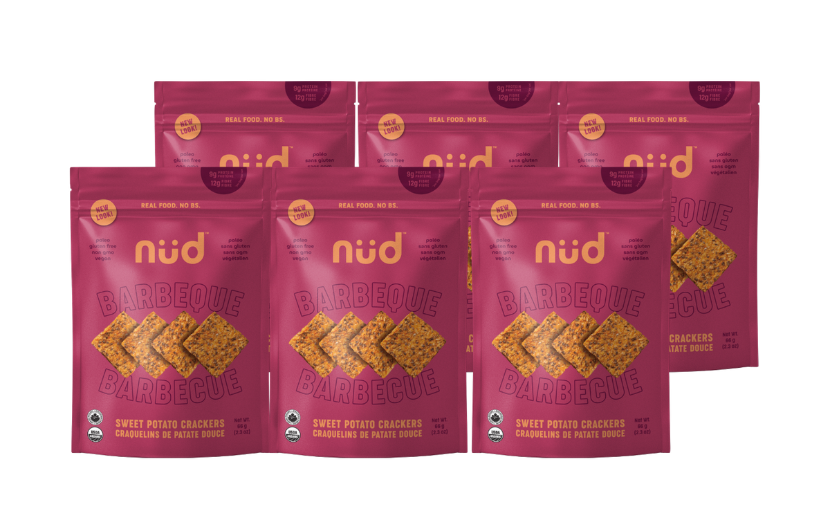 BBQ Sweet Potato Crackers, 6 x 66g -Pack