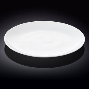 Fine Porcelain Rolled Rim Round Platter - 12"