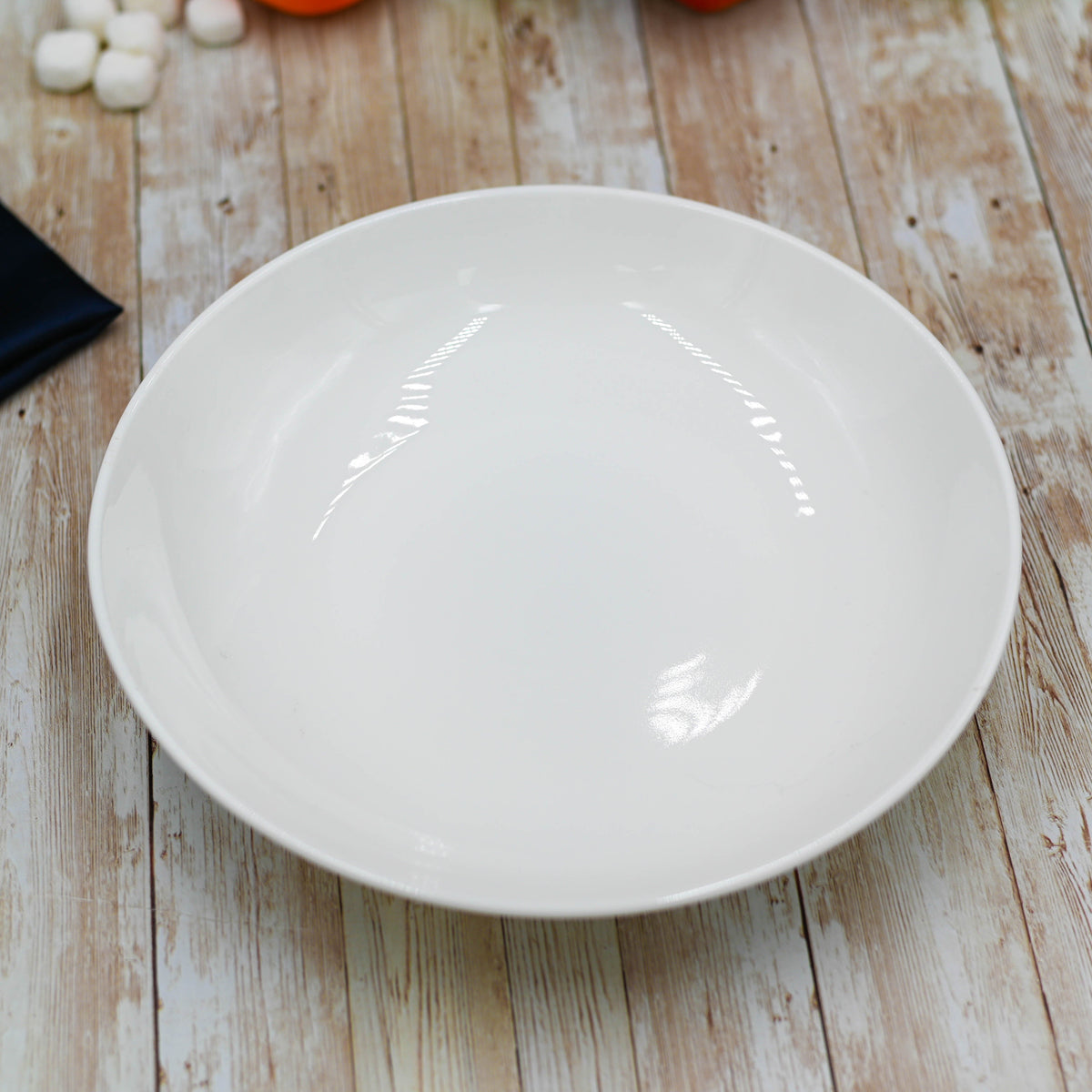Fine Porcelain Round Deep Plate - 10&quot;