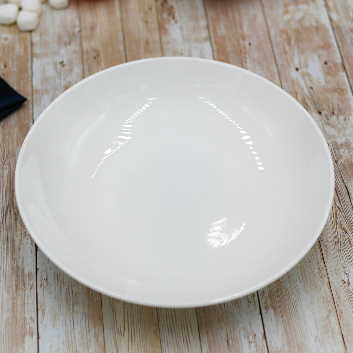 Fine Porcelain Round Deep Platter - 12&quot;
