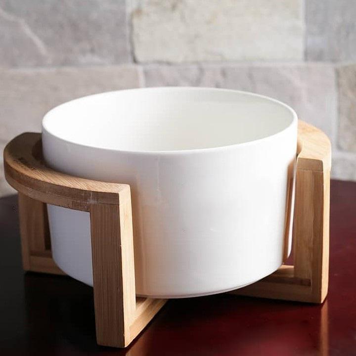 Natural Bamboo Bowl Stand - 8.75&quot;x4&quot;