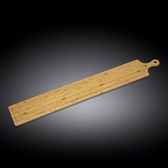 Natural Bamboo Long Serving Board - 39.4&quot;x5.9&quot;