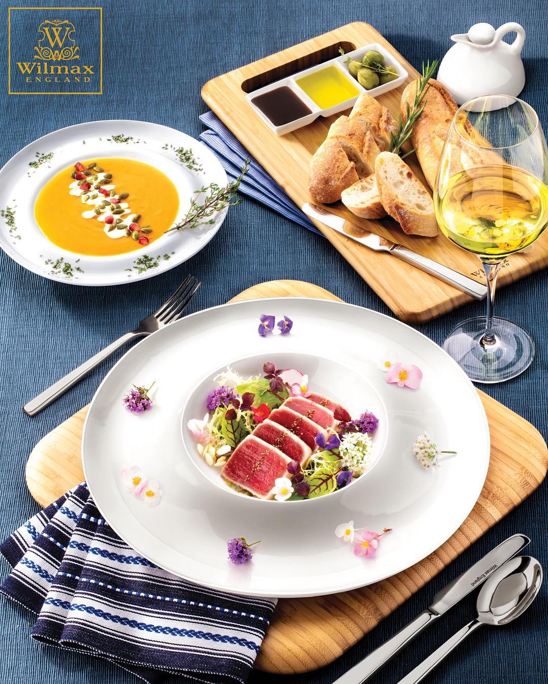 Natural Bamboo Long Serving Board - 23.6&quot;x7.9&quot;