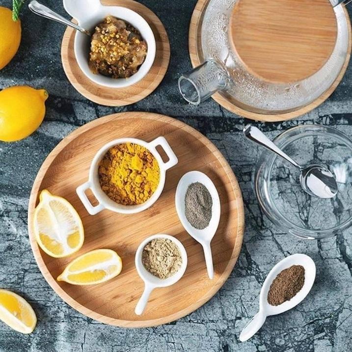 Natural Bamboo Plate - 8&quot;